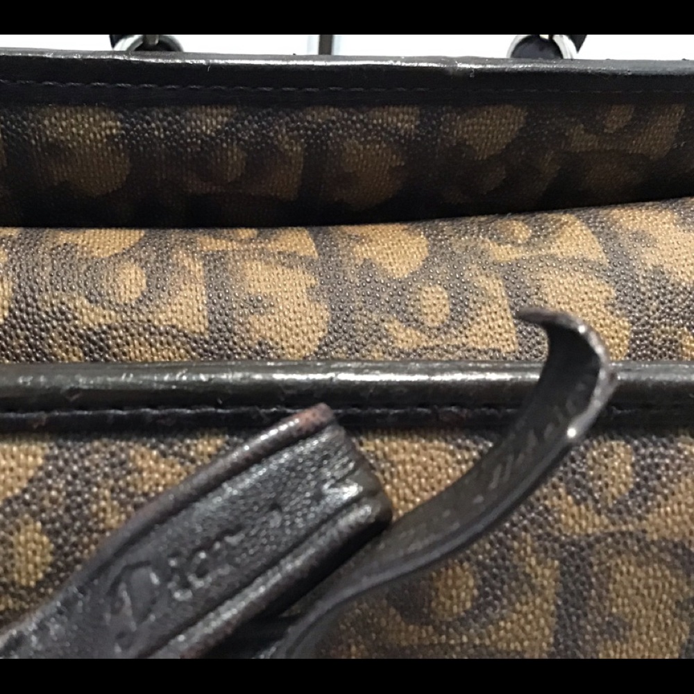 Authentic Christian Dior Trotter Romantique PVC Leather Brown Shoulder Bag - Picture 6 of 13